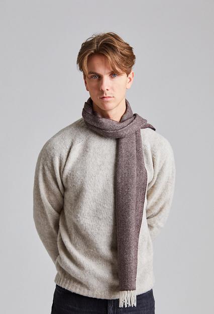 Amanda Christensen Classic Woven Scarf in Fishbone Brown